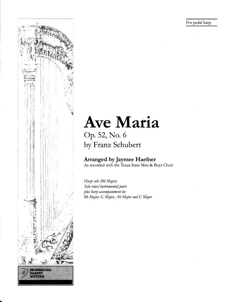 Ave Maria - Op. 52, No. 6 W/ Voice - Arranged By J. Haefner PDF ...